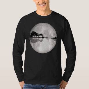 Guitar Nature Moon Retro Style Guitarist T-Shirt