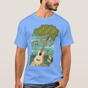 Guitar Nature Tree Guitarist Music526 T-Shirt