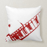 guitar neck stamp white and red instrument