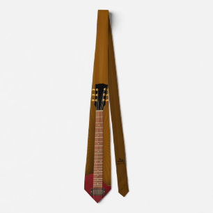 Guitar Necktie Music-Themed Design Version 2