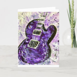 Guitar Note Card  <Blank Inside>