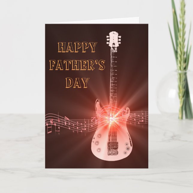 Guitar Notes Father's Day Card (Front)