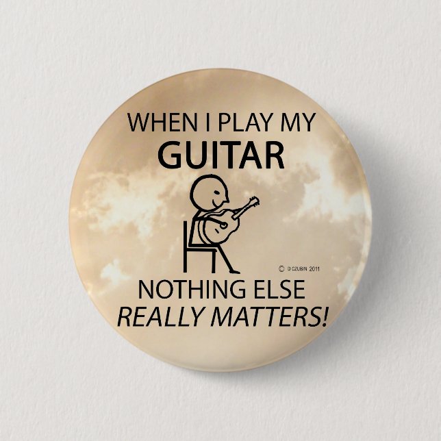 Guitar Nothing Else Matters 6 Cm Round Badge (Front)