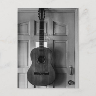 Guitar on the door postcard