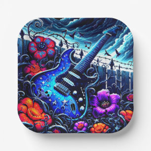 Guitar Paper Plate