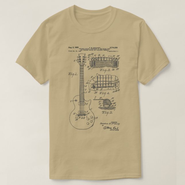 Guitar patent from 1955 T-Shirt (Design Front)