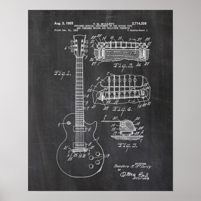 Guitar Patent Poster (Front)