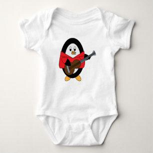 Guitar Penguin Cute Animal Baby Bodysuit