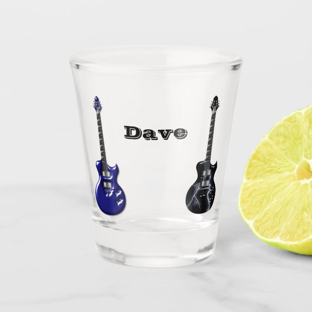 Guitar Personalised Shot Glass (Front)