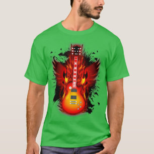 Guitar Phoenix Fire Music Sound Acoustic Gift  T-Shirt