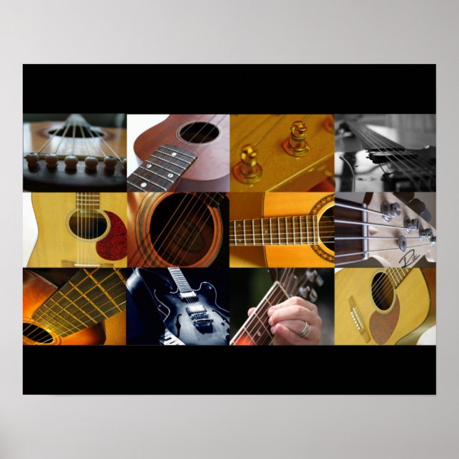Guitar Photo Collage Poster (Front)