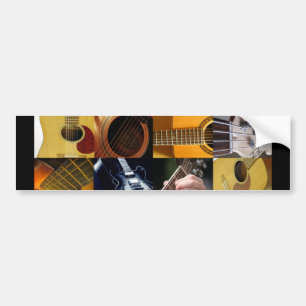 Guitar Photos Collage Bumper Sticker