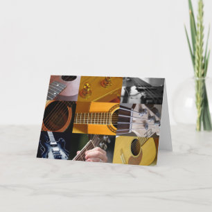 Guitar Photos Collage Card
