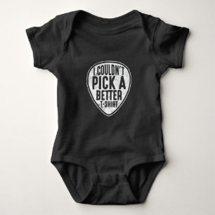 Guitar Pick Electric Bass Guitarist Musician Baby Bodysuit