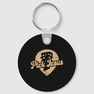 Guitar Pick Jesus Music Pastor Happy Easter Day Gu Key Ring