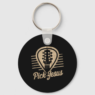 Guitar Pick Jesus Music Pastor Happy Easter Day Gu Key Ring