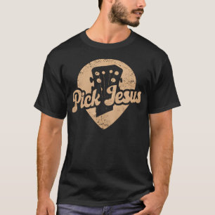 Guitar Pick Jesus Music Pastor Happy Easter Day Gu T-Shirt