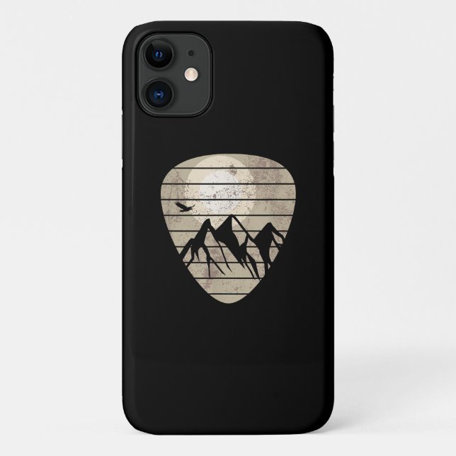 Guitar Pick Mountain Cool Guitar Player Guitarist Case-Mate iPhone Case (Back)