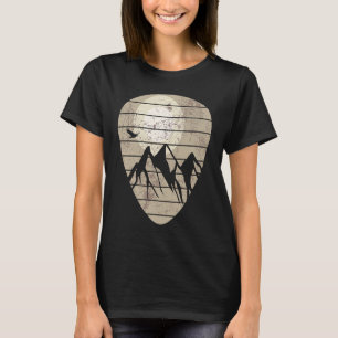 Guitar Pick Mountain Cool Guitar Player Guitarist  T-Shirt
