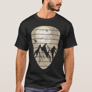 Guitar Pick Mountain Cool Guitar Player Guitarist  T-Shirt