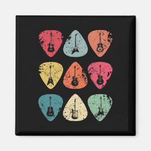 Guitar Pick Retro Vintage for Guitarists Bassist Magnet