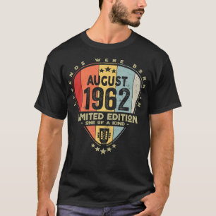 Guitar PickLegends Were Born In August 1962 Guitar T-Shirt