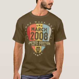 Guitar PickLegends Were Born In March 2008 Guitar T-Shirt