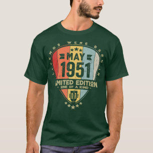 Guitar PickLegends Were Born In May 1951 Guitar Pr T-Shirt