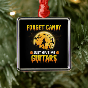 Guitar Play Witch Forget Candy Just Give Me Guitar Metal Tree Decoration