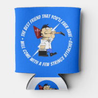 Guitar Player Best Friends On The Road Cartoon