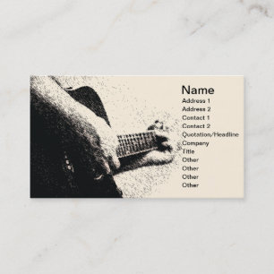 Guitar player business card