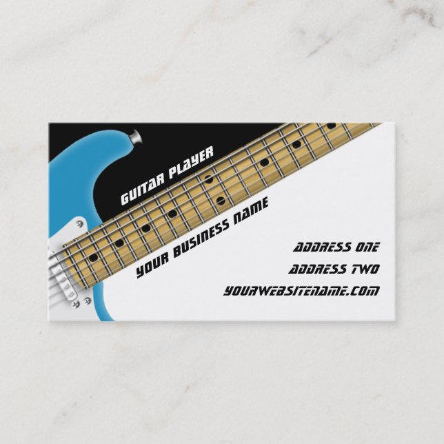 Guitar Player Business Card (Front)