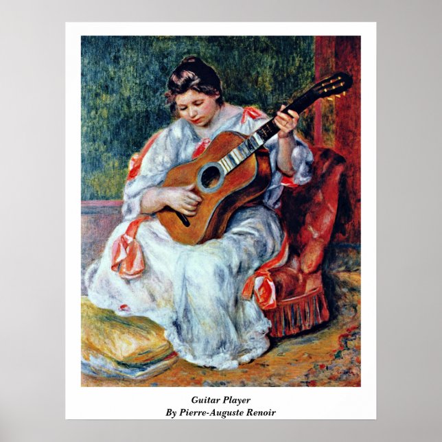 Guitar Player By Pierre-Auguste Renoir Poster (Front)