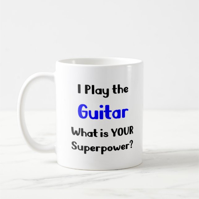 guitar player coffee mug (Left)