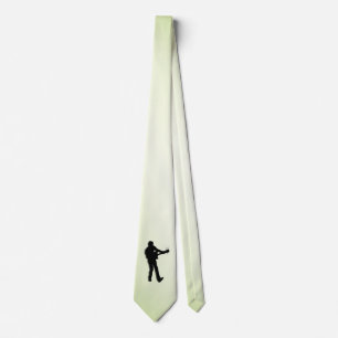 Guitar Player Green Neck Tie