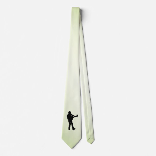 Guitar Player Green Neck Tie (Front)