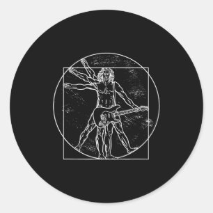 Guitar Player Guitar Musical Instrument Guitarist  Classic Round Sticker