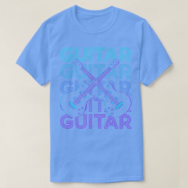 Guitar Player Guitarist Retro553 T-Shirt (Design Front)
