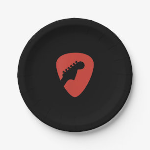 Guitar Player & Lover Guitarist Musician Birthday Paper Plate
