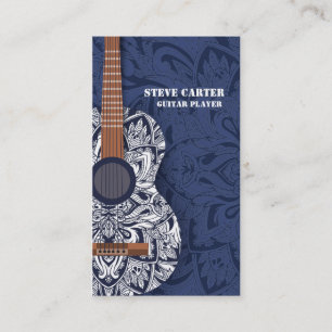 Guitar Player Music Artist Teacher School Concert Business Card