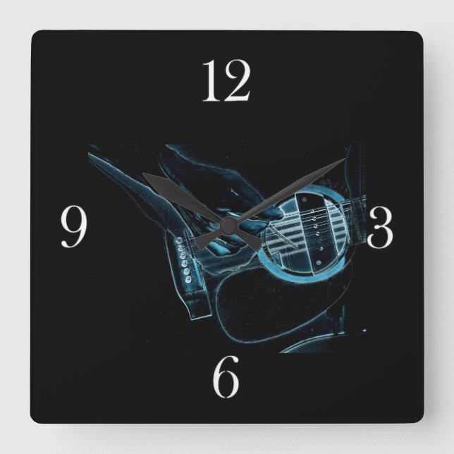 Guitar Player Music Lover's Wall Clock (Front)