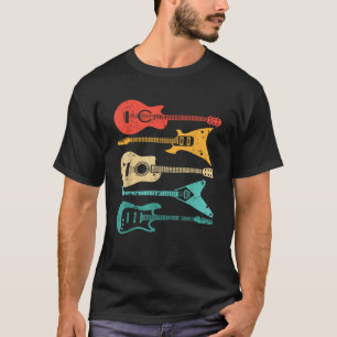 Guitar Player Vintage Guitarist Musician Band T-Shirt