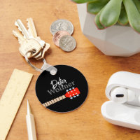 Guitar Player's Name Blk Keychain
