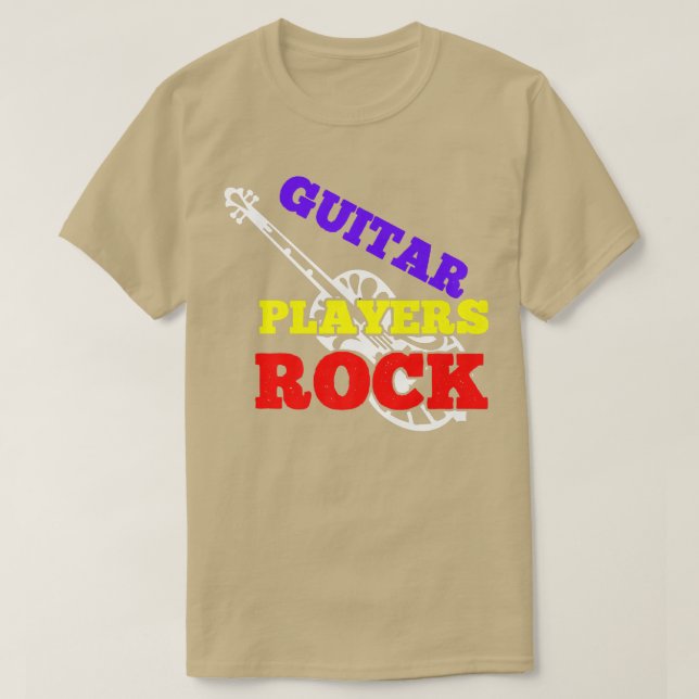 Guitar Players Rock Guitars Music Lover Band Retro T-Shirt (Design Front)