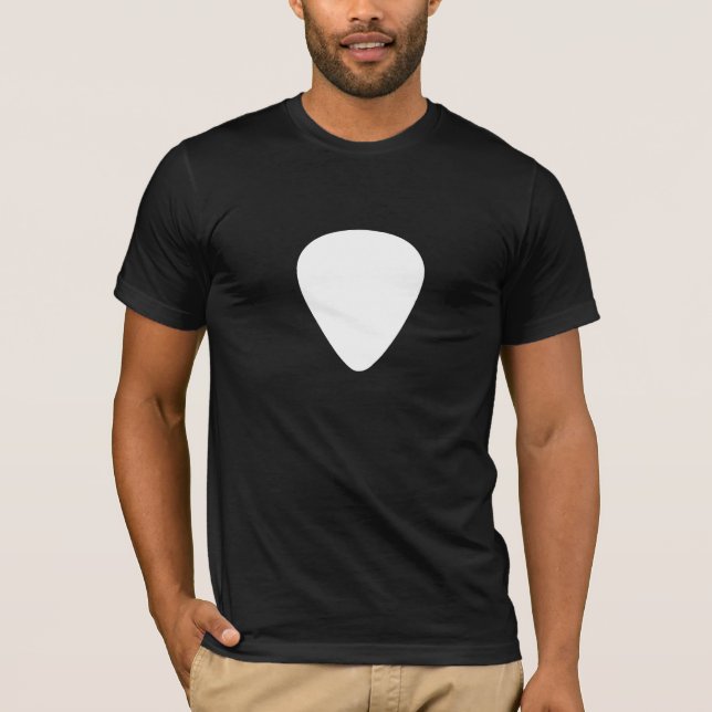 Guitar Plectrum (Pick) T-Shirt (white pick) (Front)