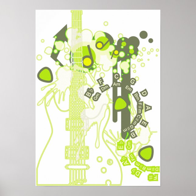 GUITAR-POP TUNES POSTER (Front)