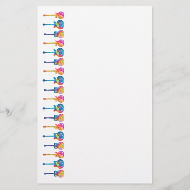 Guitar Reflections Stationery (Front)