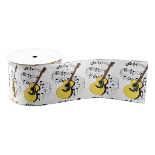 Guitar Ribbon Grosgrain Ribbon