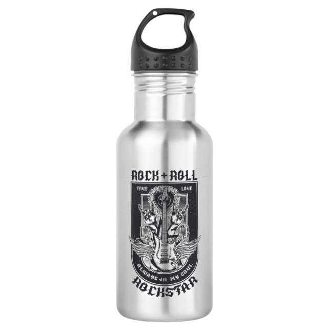 Guitar Rock design 532 Ml Water Bottle (Front)