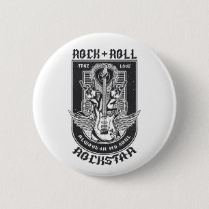 Guitar Rock design 6 Cm Round Badge